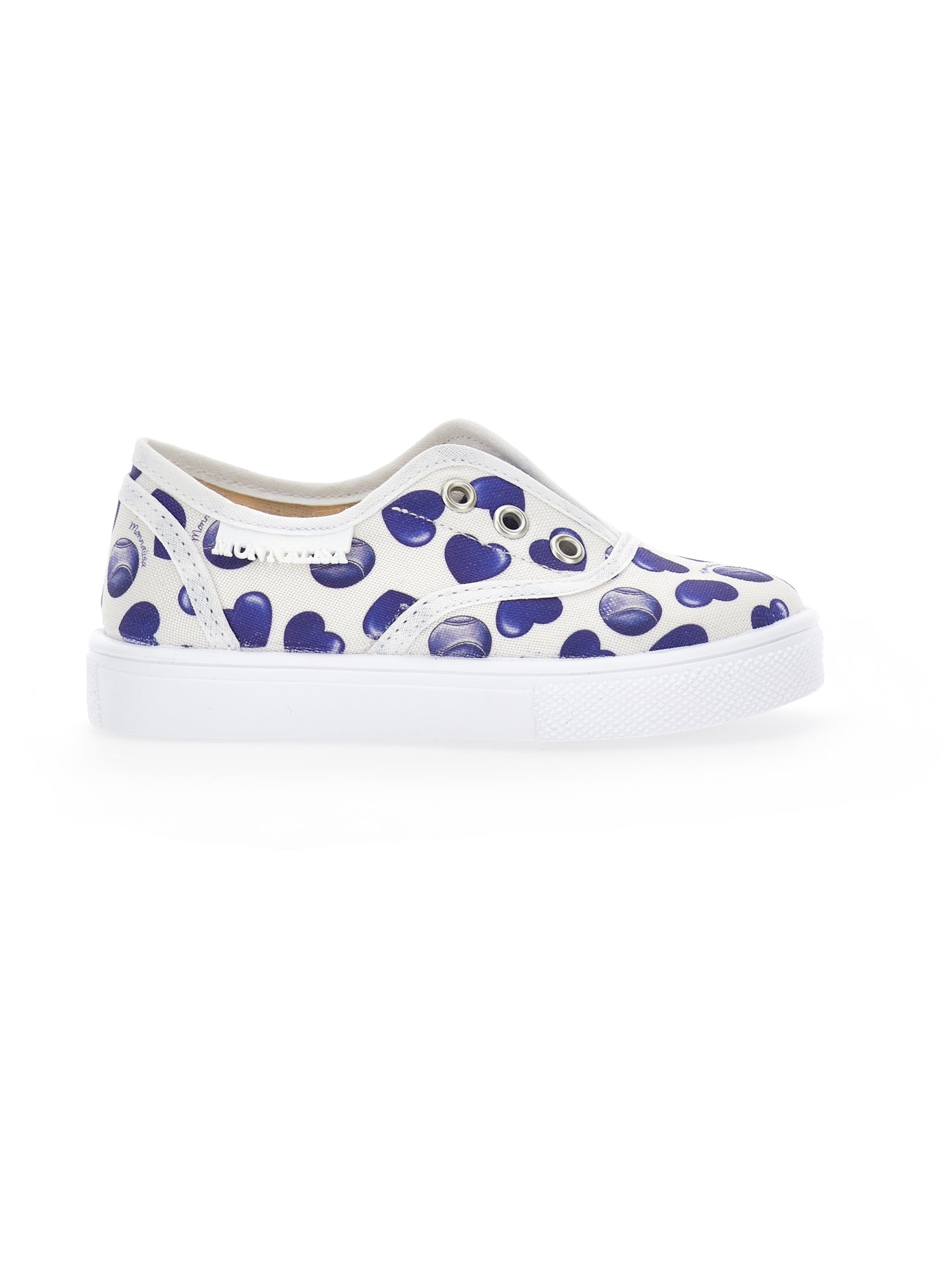 Girls | Canvas Sneakers Hearts | White/Blue