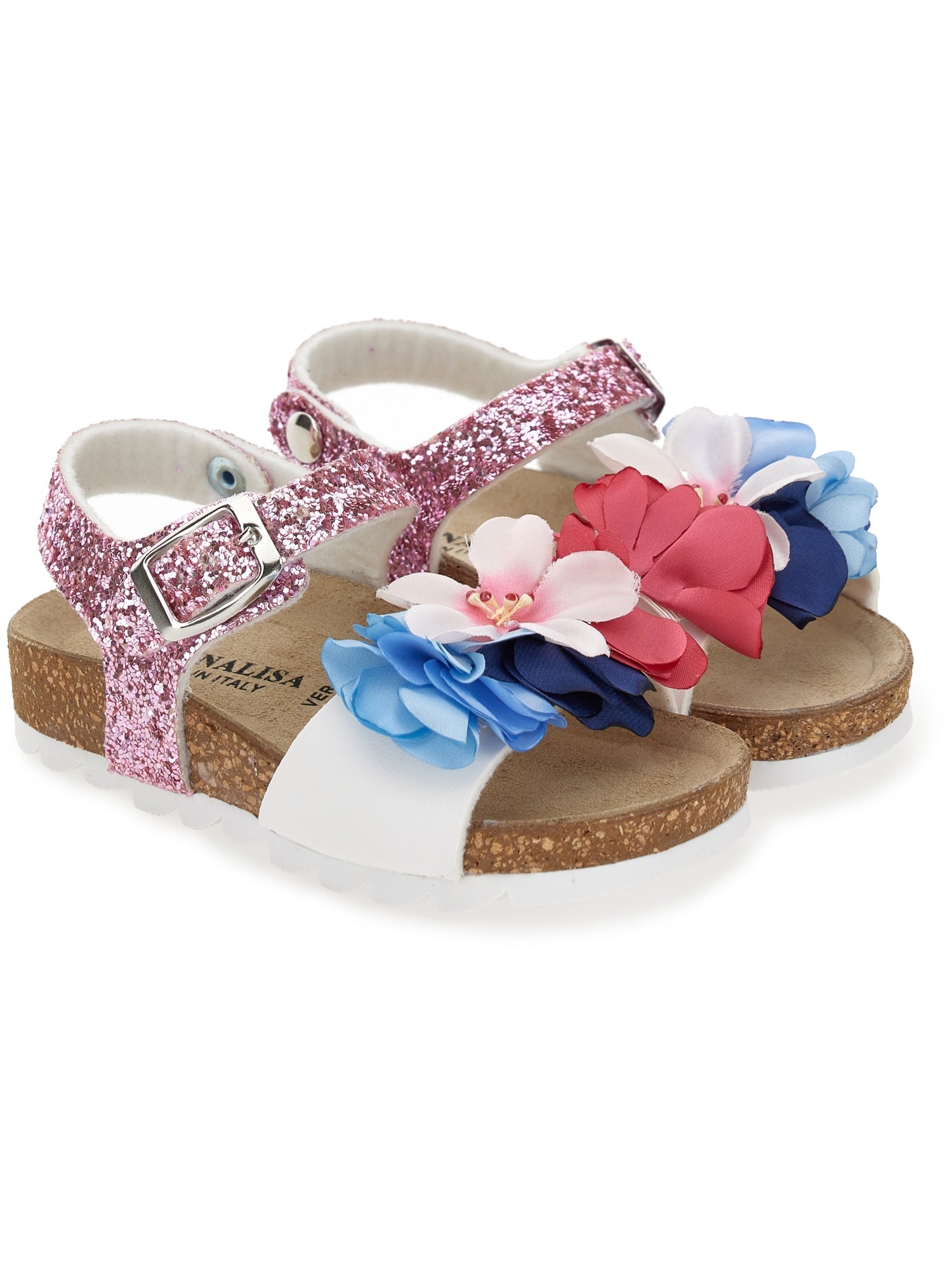 Girls | Sandal With Glitter Bouquet | FairyTale/Multicolor