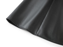 High-Waisted Leather Skirt | Black
