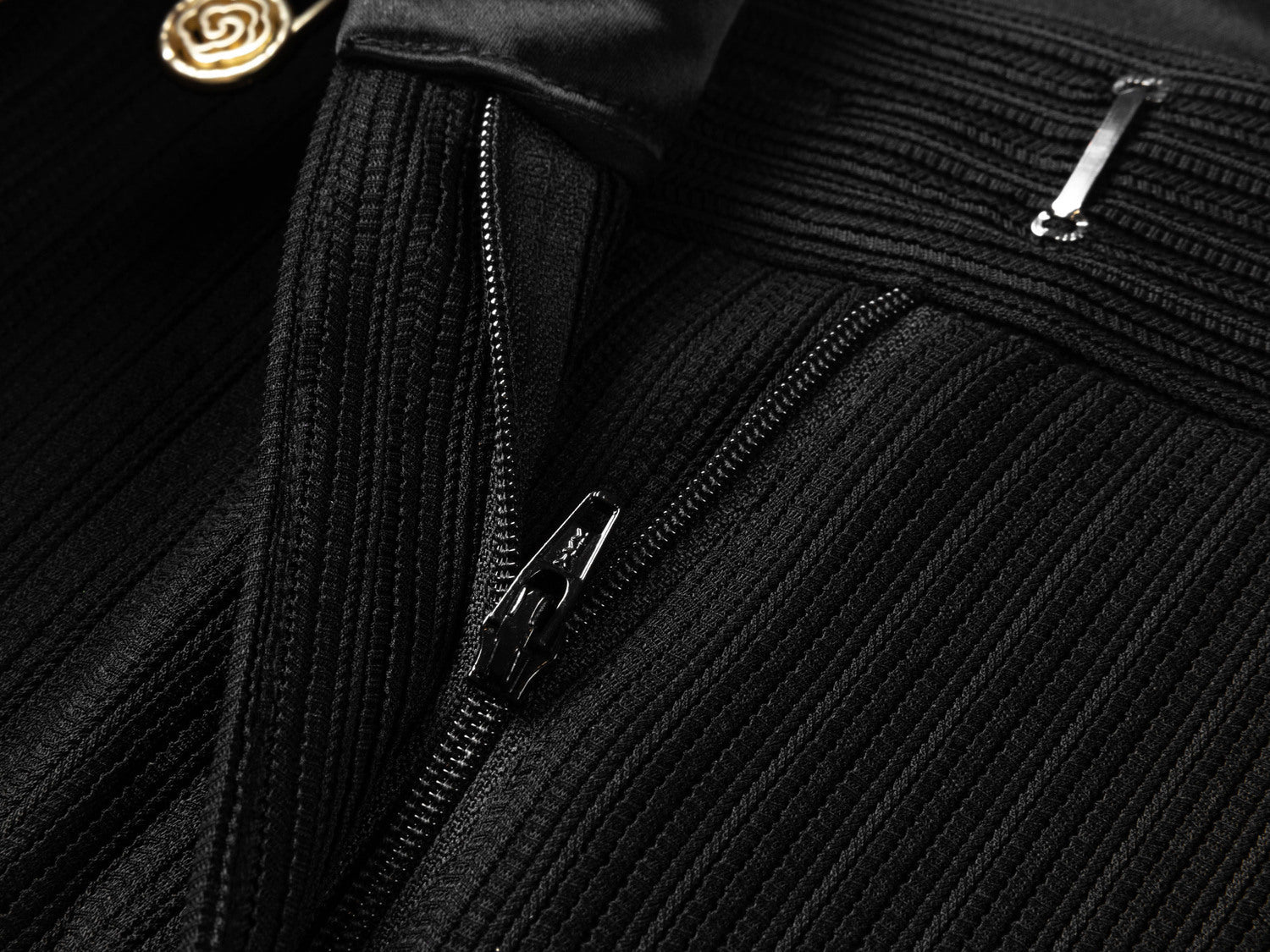 Stretch Denim Suit Pant | Black