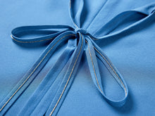Silk Pleated Blouse | Blue