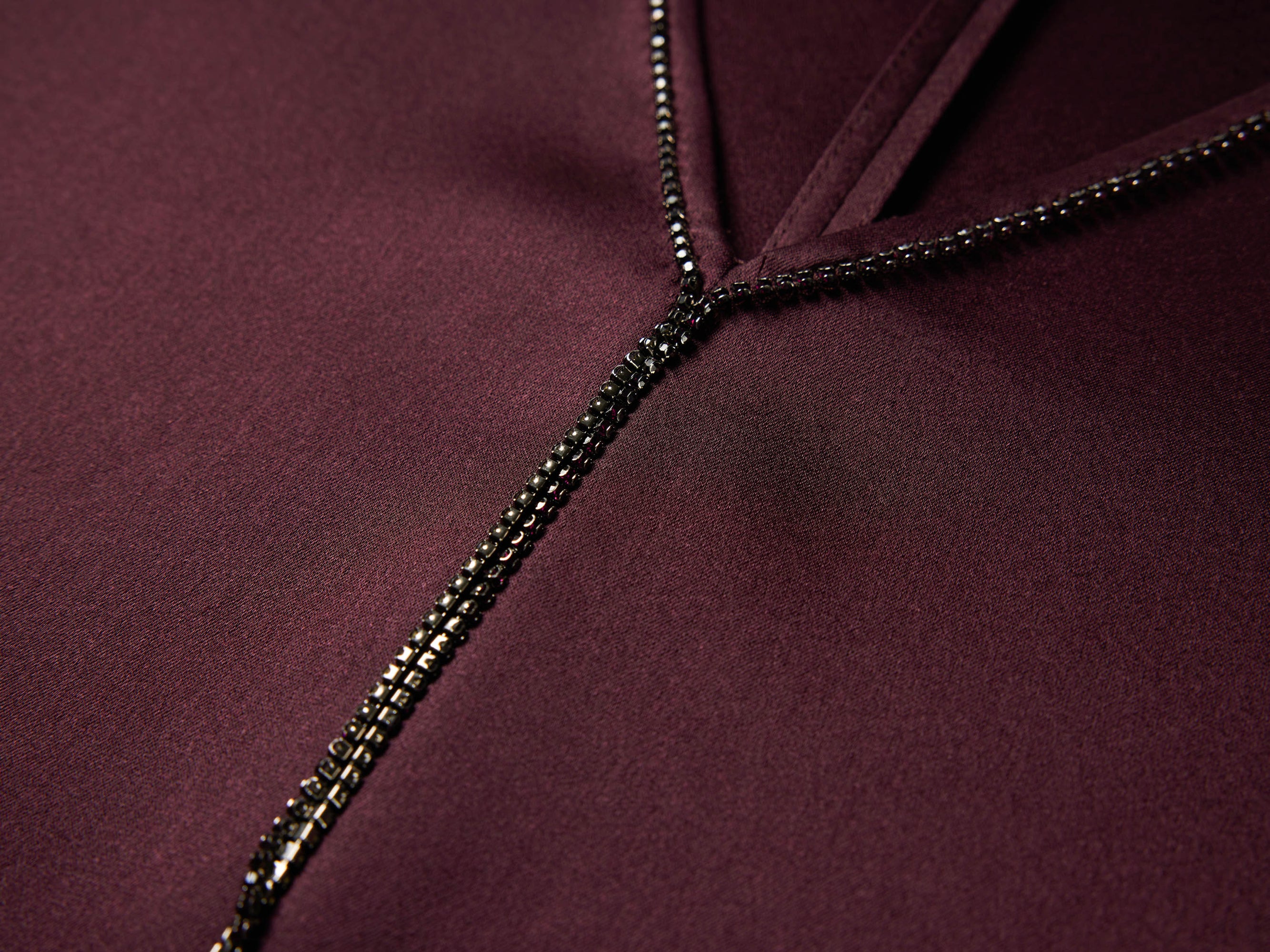 v neck high waist dress | Wine Red