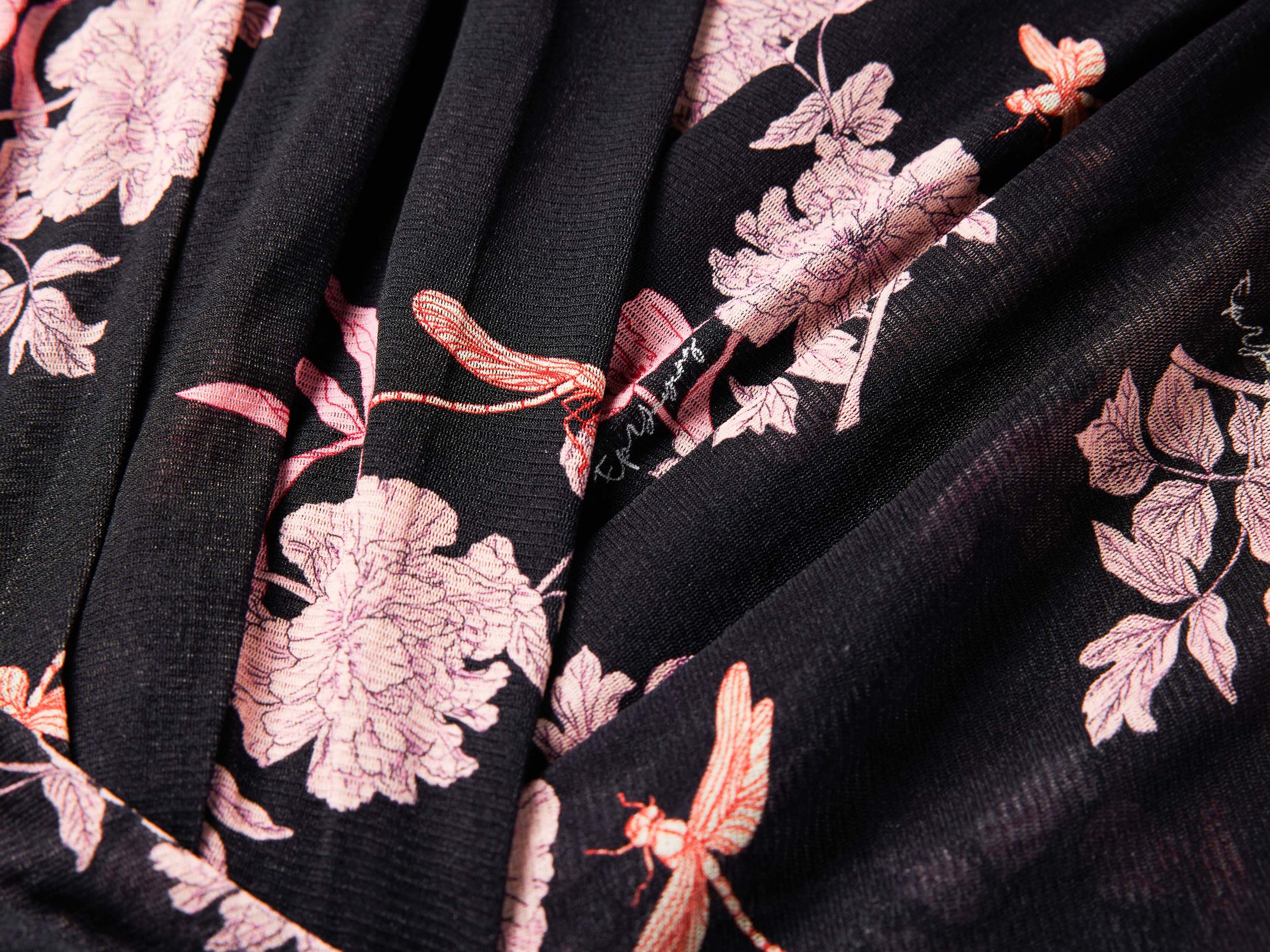 Floral Midi Dress | Black