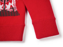 Woolen Knit Cardigan | Red
