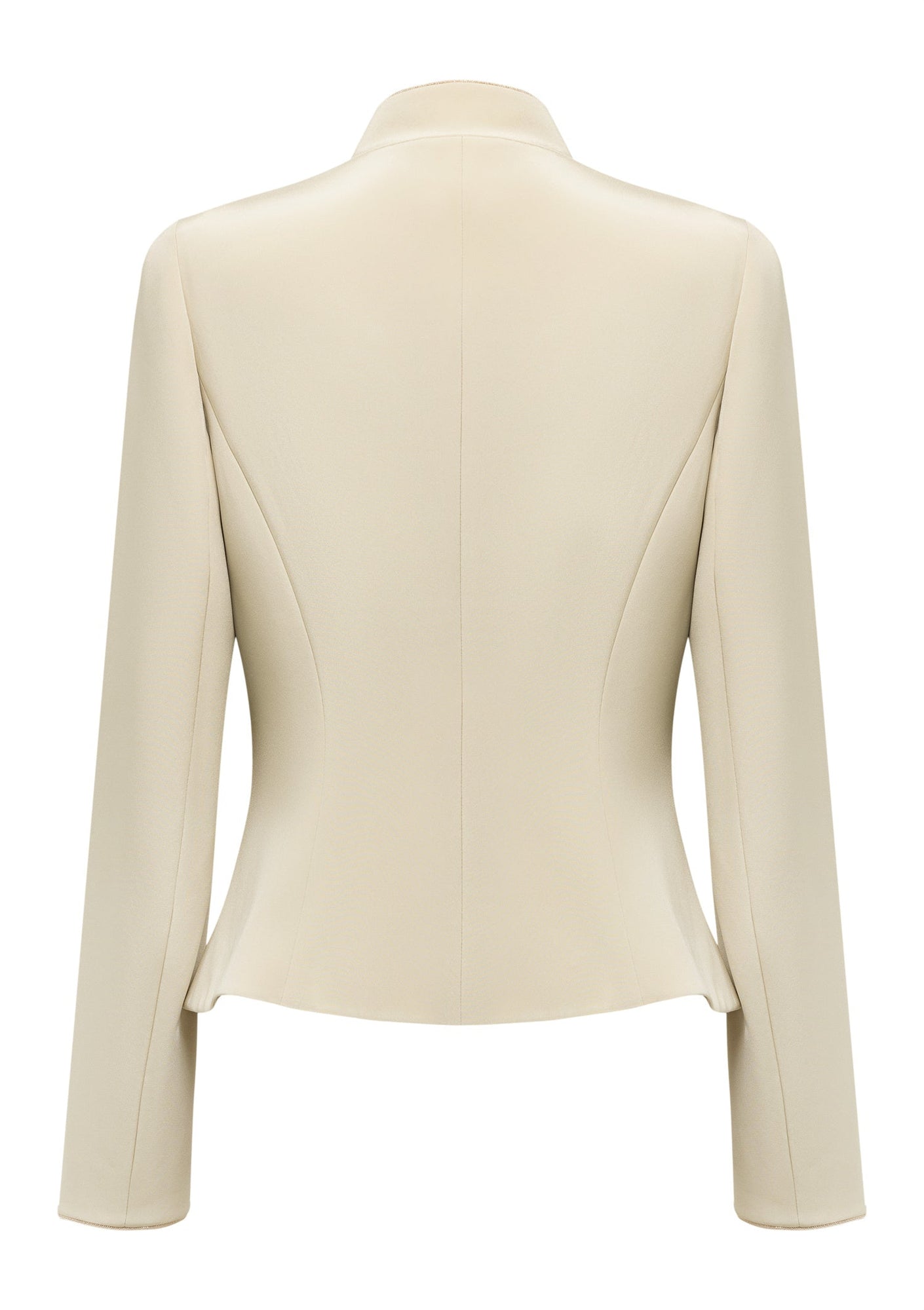 Modified Chinese Cross-Collar Jacket | Beige