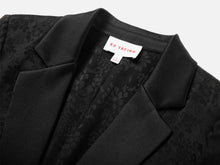 Silk Semi-Sheer Blazer | Black