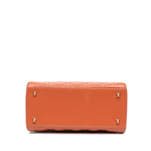 Dior | Pre-Owned Medium Patent Cannage Lady | Orange/Peach