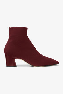 Side packshot image of the Zelda Boot—3D Knit in Burgundy | Grid Hover | Exclude