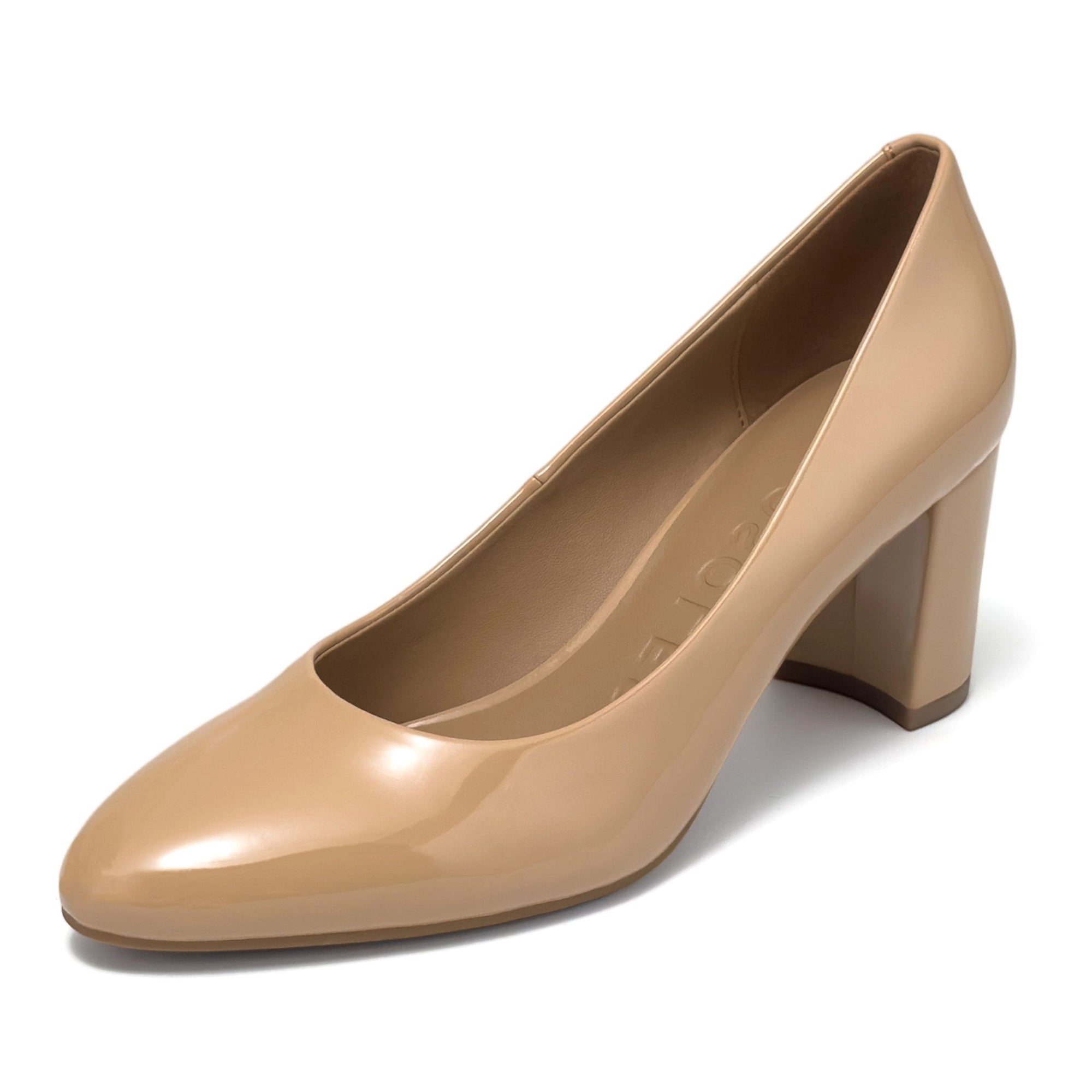 Betsy Dress Pump | Beige Bisque Faux Soft Patent