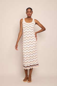 Orel Dress | Ivory Wave Multi Crochet