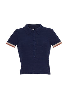 Lydia Top | Navy Crochet