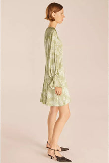 Godet Dress | Arden Fern Linen Combo