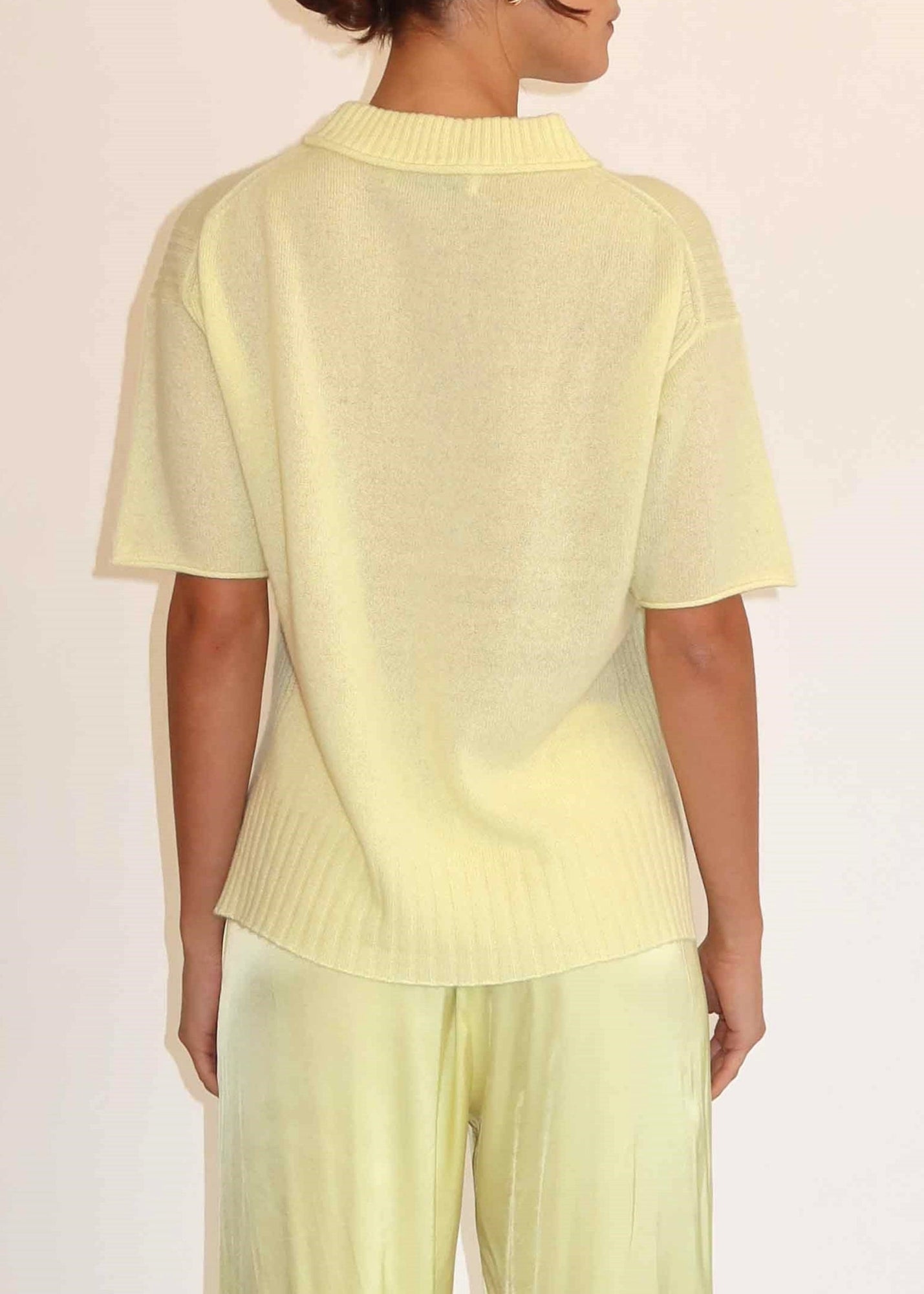 Womens | Cari Cashmere Tee | Custard
