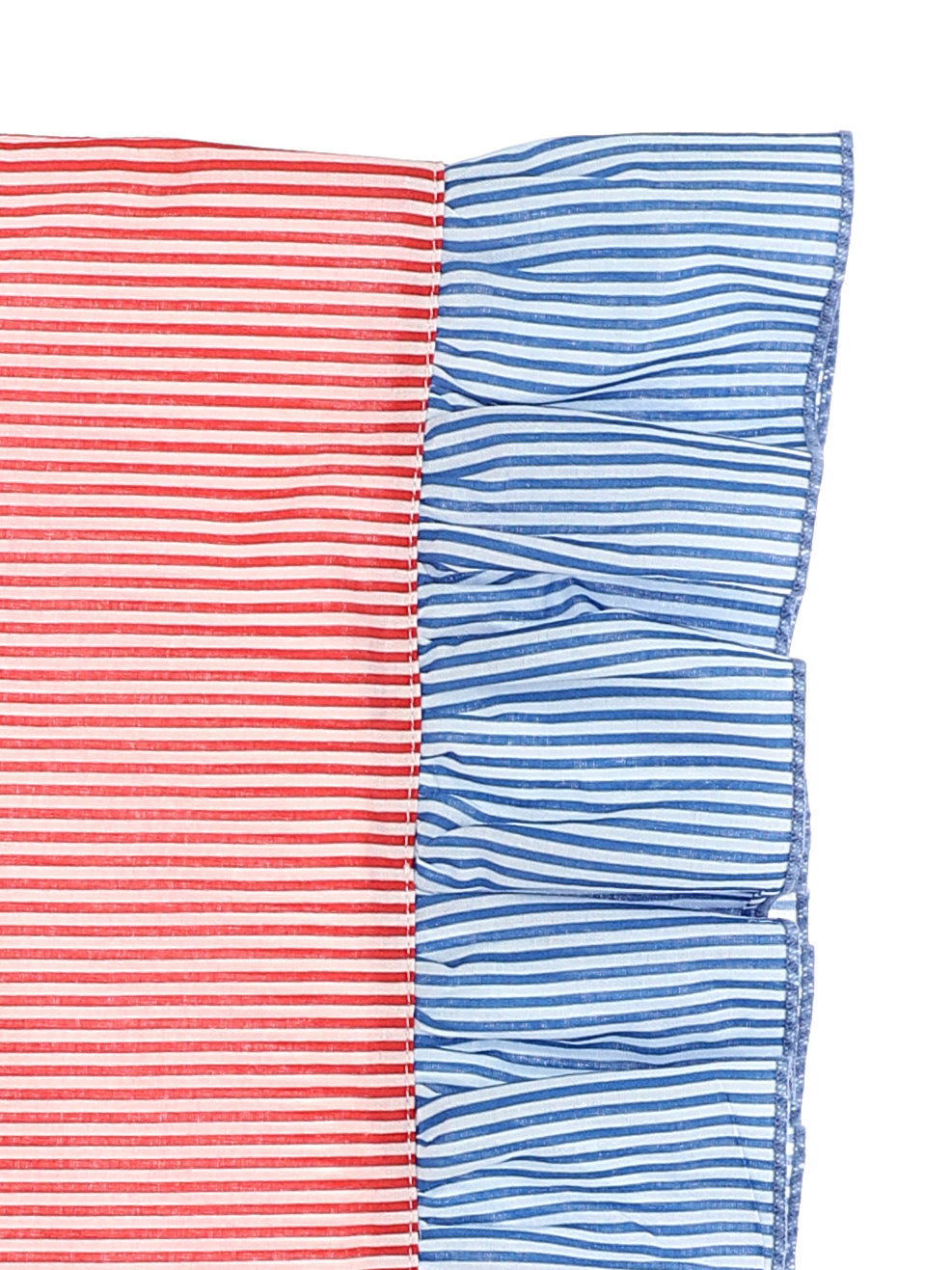Girls | Striped Muslin Kaftan | White/Red