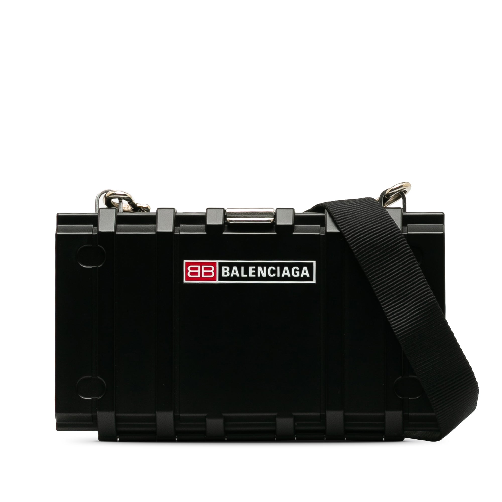 Balenciaga | Pre-Owned Toolbox Clutch Crossbody Bag | Black