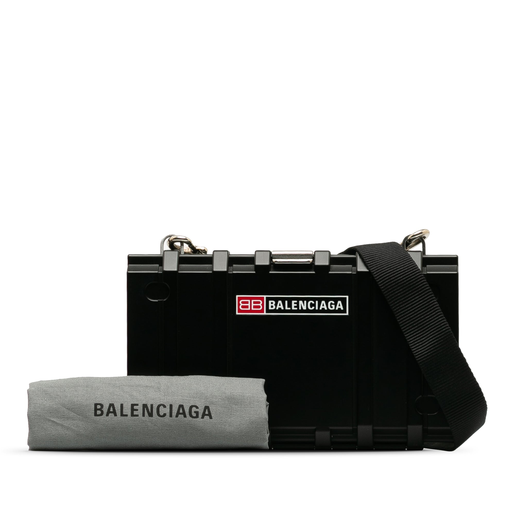Balenciaga | Pre-Owned Toolbox Clutch Crossbody Bag | Black