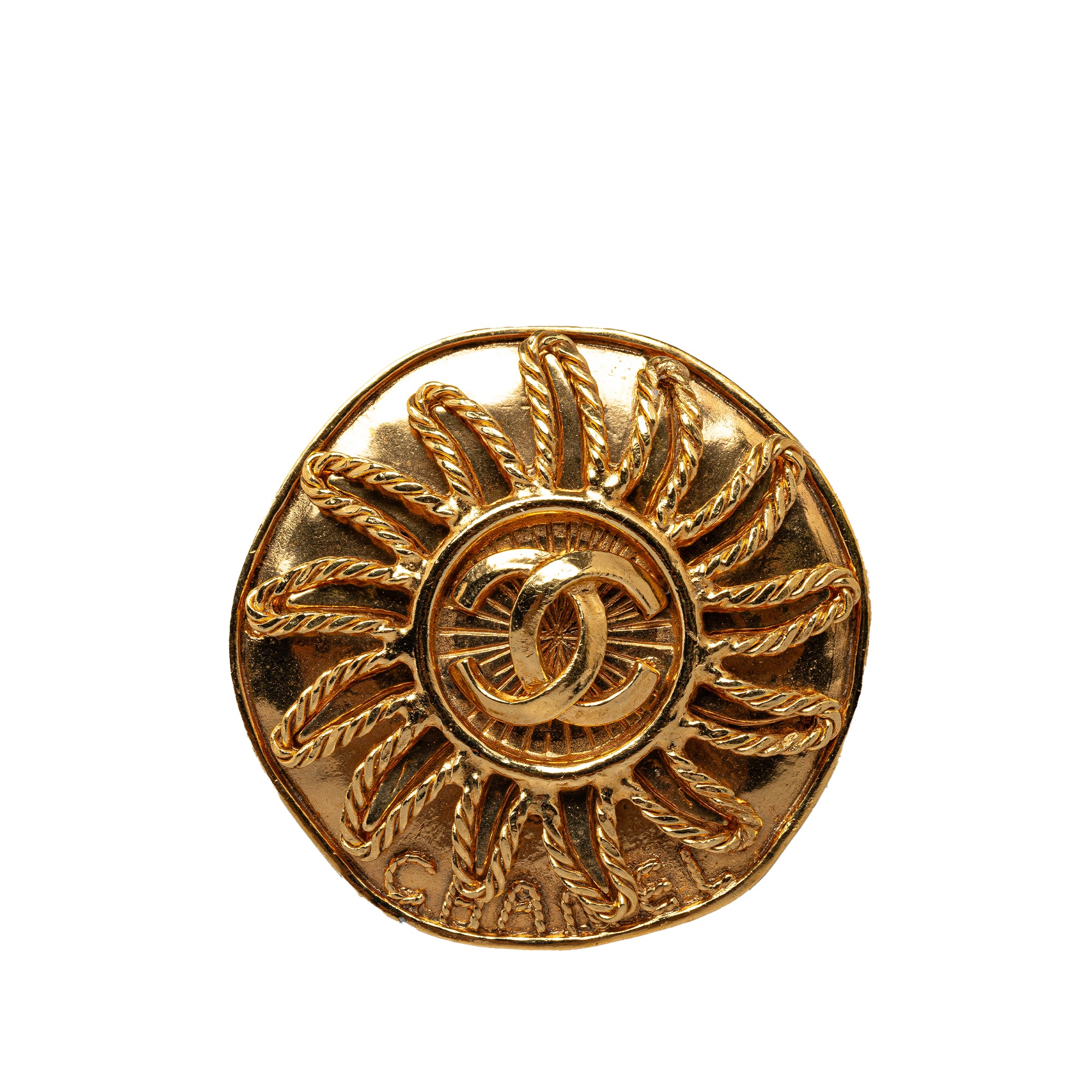 Chanel | Pre-Owned CC Brooch | Gold