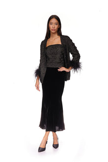 Amabella Top | Black w/ Gold Lurex