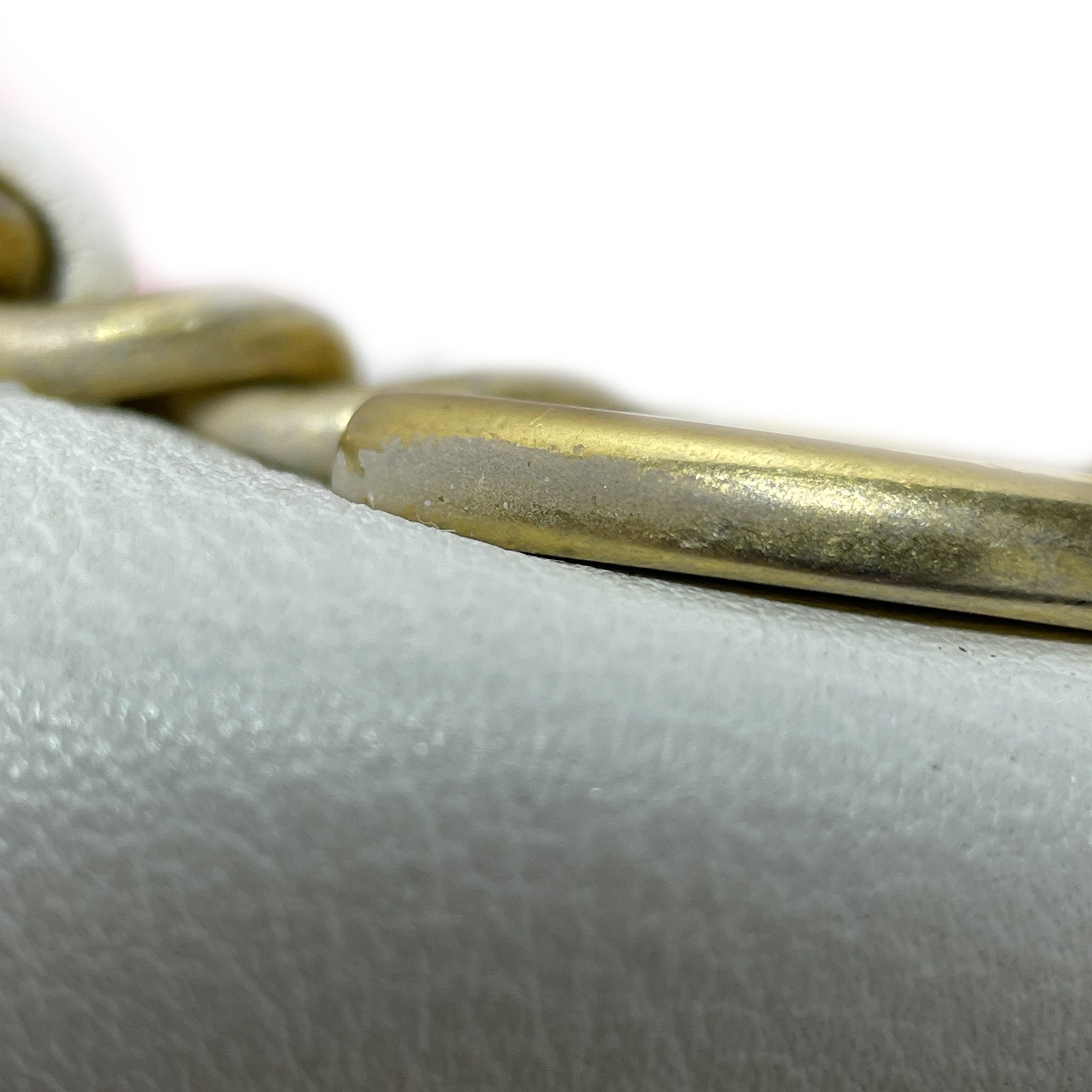 Chanel | Pre-Owned Quilted Calfskin CC Lock Chain Shopping Tote | White/Ivory