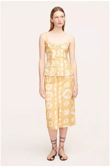 Paper Fleur Cotton Canvas Midi Skirt | Paper Fleur Ginger Combo