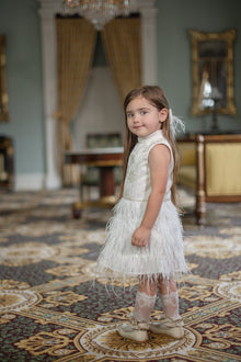 Girl | Eliza Feather Dress | Ivory