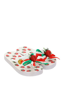 Girls | Flip Flops | White/Red