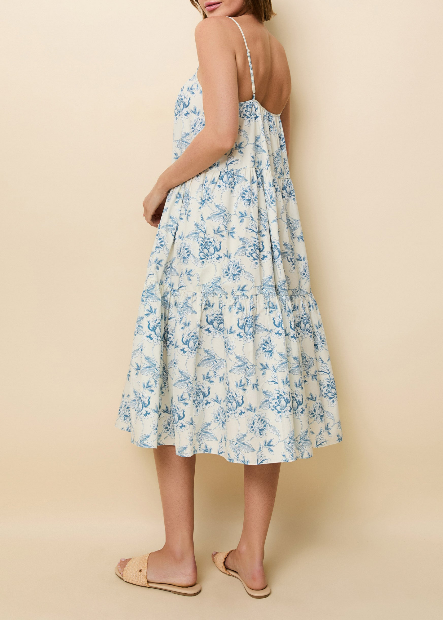 Womens | Addison Dress | French Blue/Brule Toile