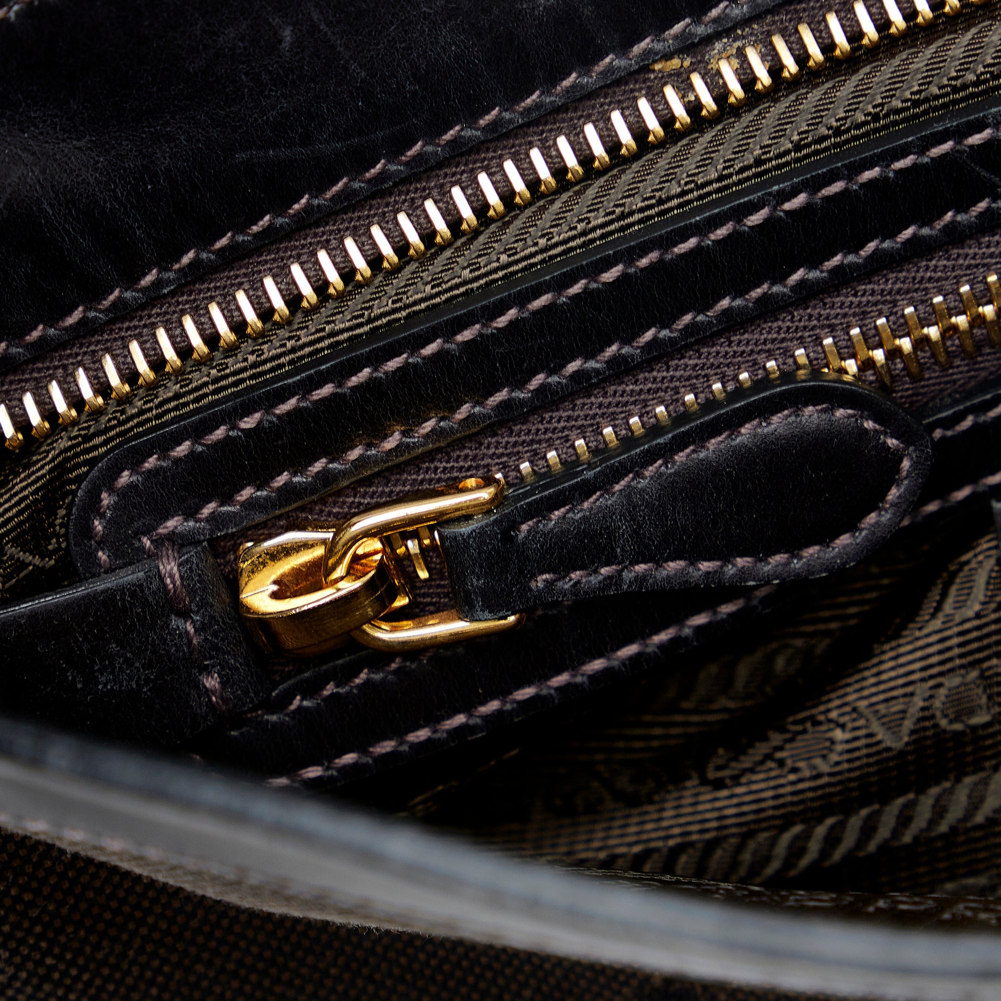 Prada | Pre-Owned Canapa Logo Crossbody | Brown