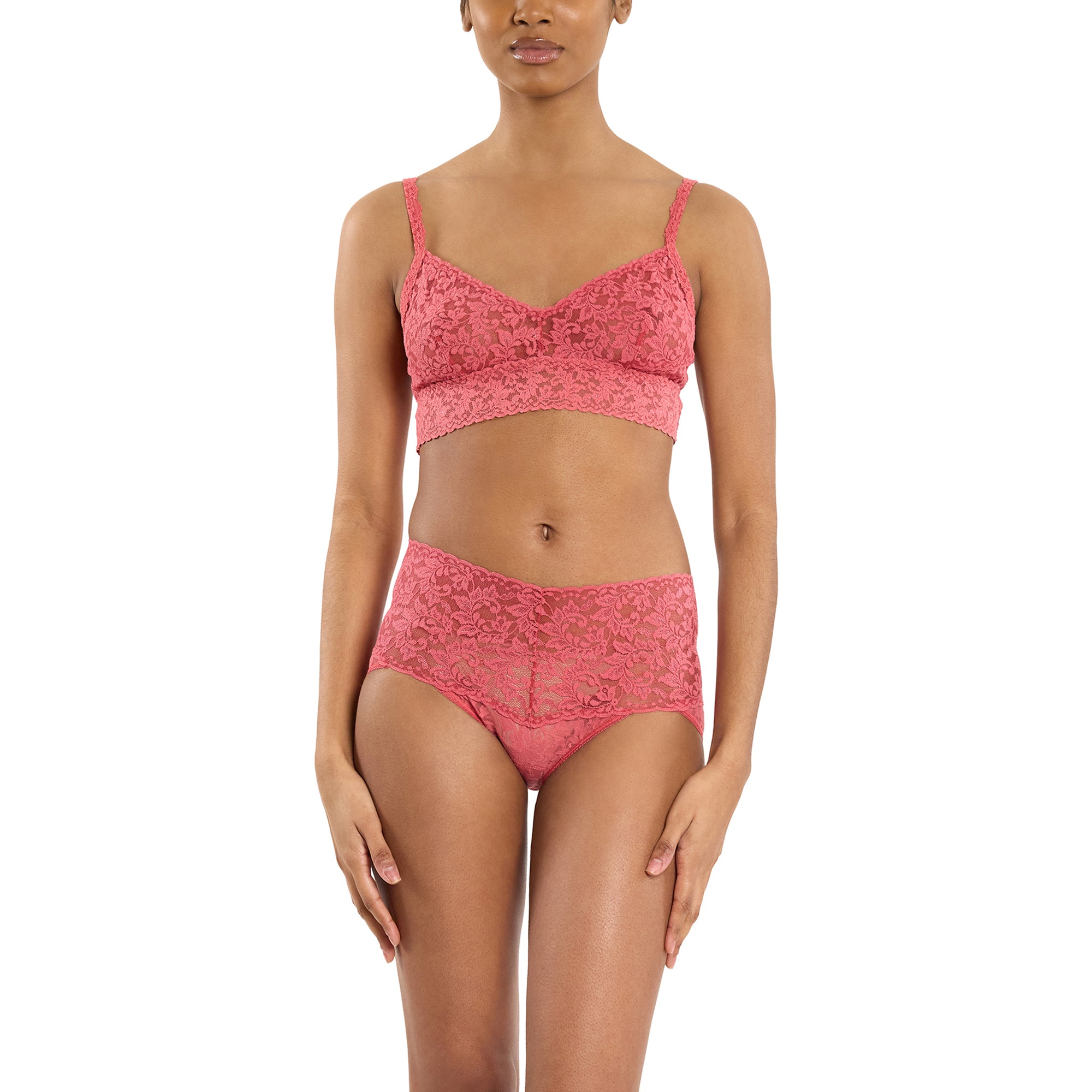 Plus Size Retro V-Kini | Naples (Red)