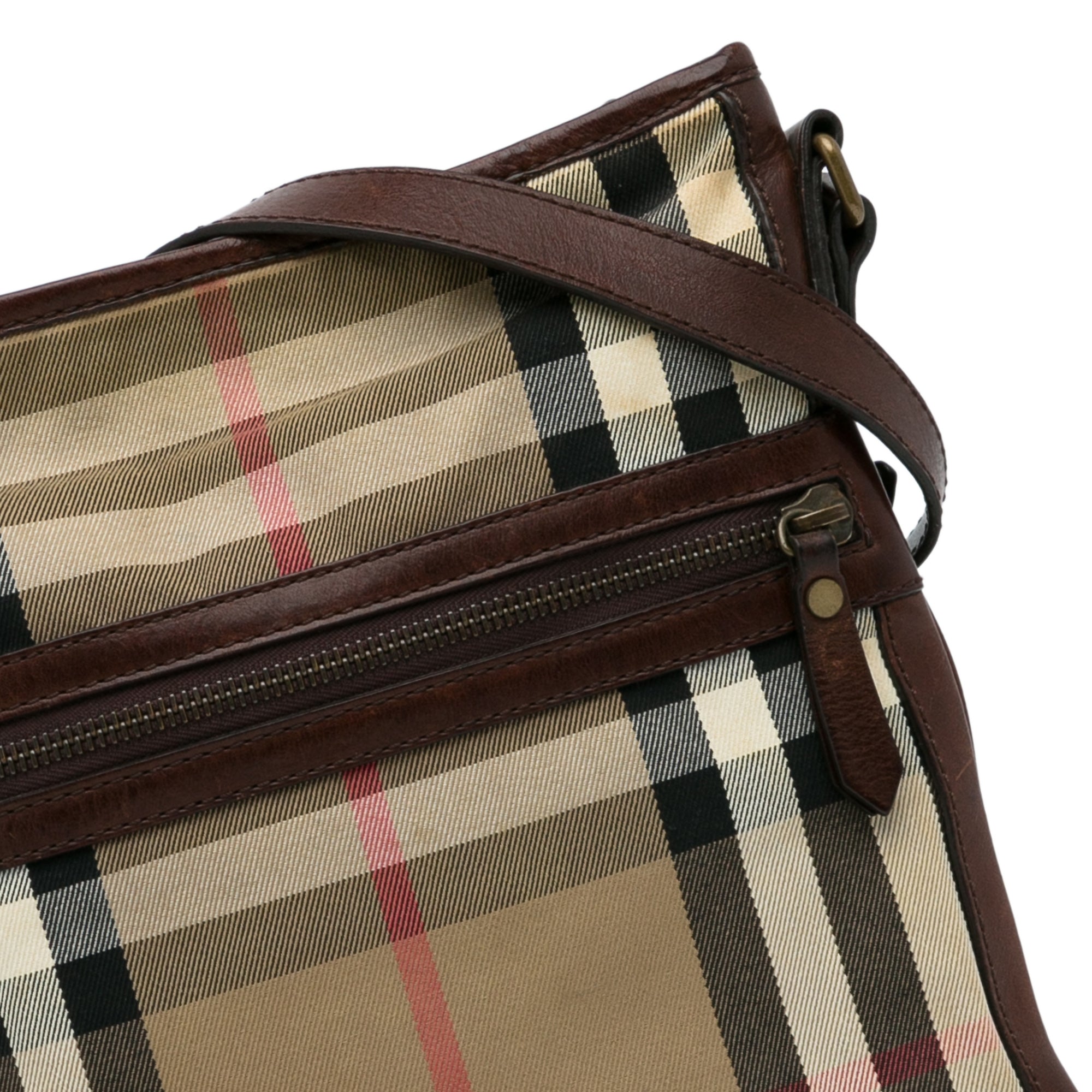 Burberry | Pre-Owned House Check Crossbody Bag | Brown