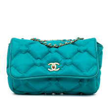 Chanel | Pre-Owned Small Iridescent Calfskin Chesterfield Flap | Blue/Turquoise