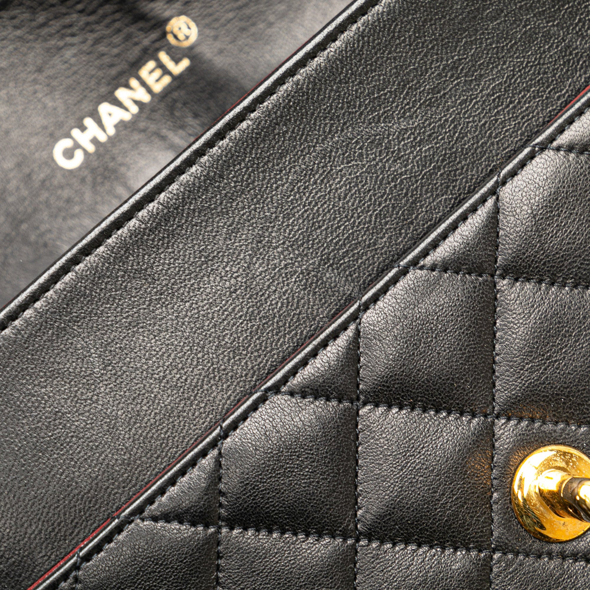 Chanel | Pre-Owned CC Bicolor Quilted Lambskin Single Flap | Black