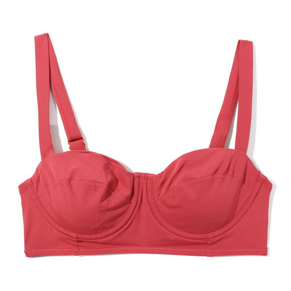Swim Balconette Bikini Top | Sunbaked (Red)