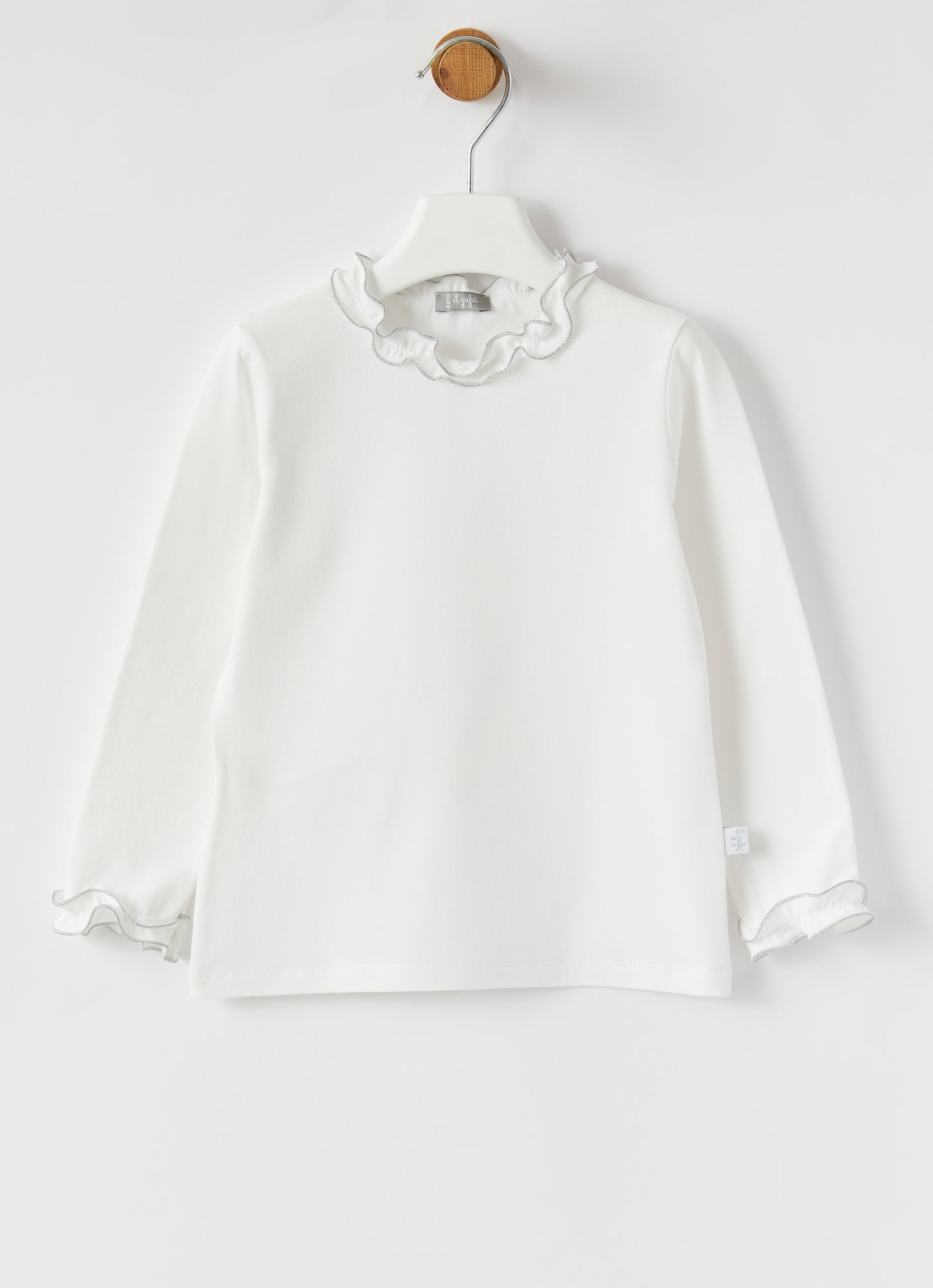 T-Shirt with Ruffles | Milk/Milk