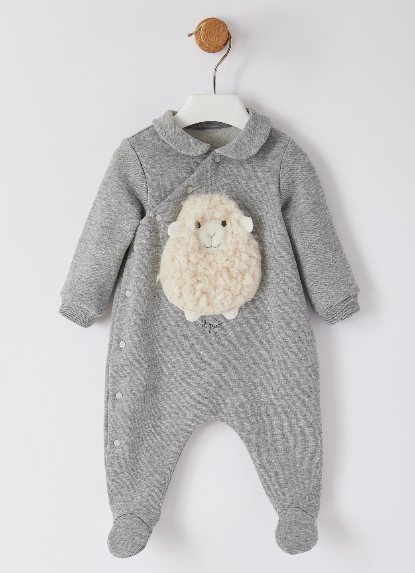 Faux Fur Sheep Onesie | Grey/Milk