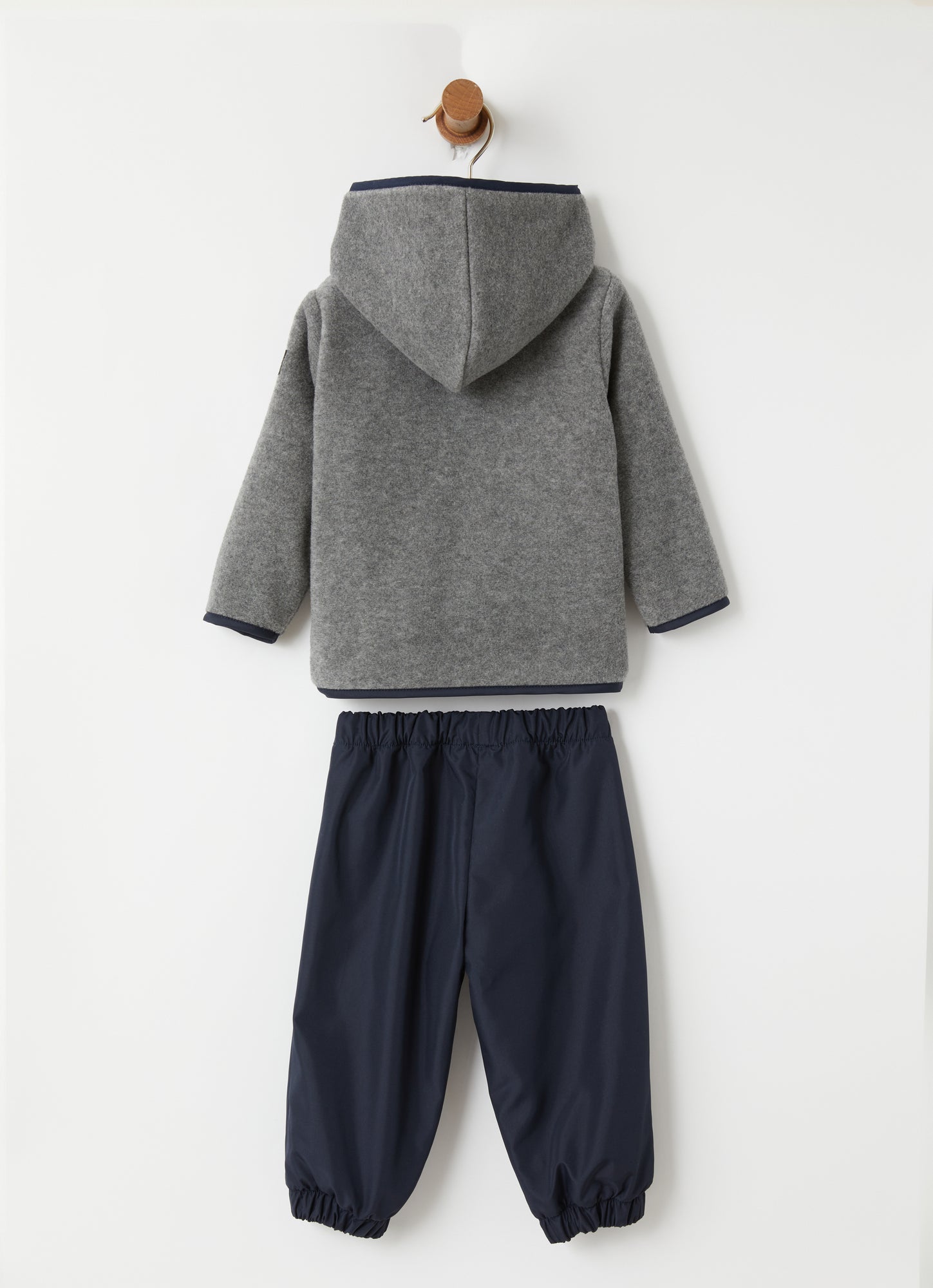 Two-Piece Fleece And Microfibre Set | Grigio Ferro/Blue