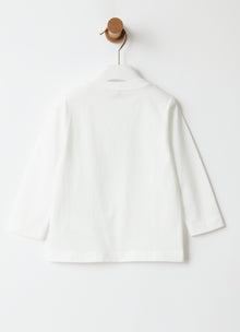 Teddy Fleece Alpaca Jersey T-Shirt | Milk/Grey