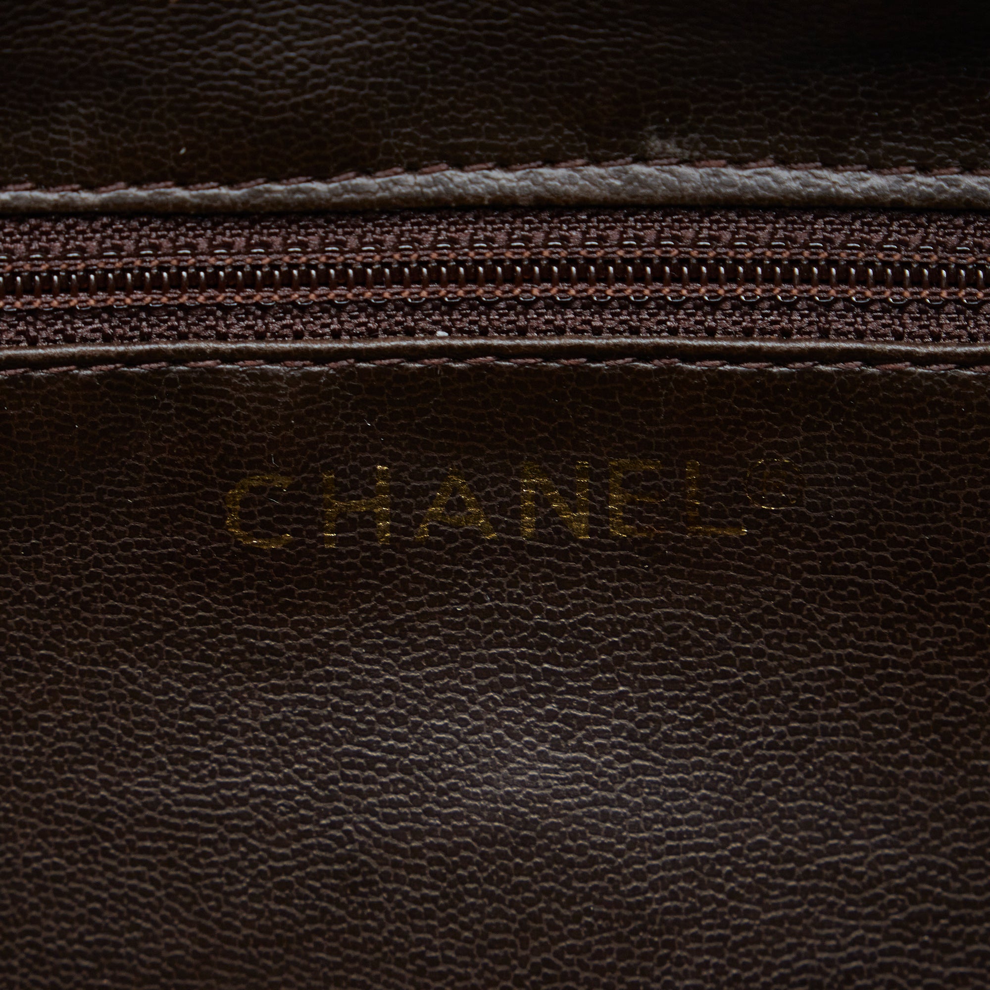 Chanel | Pre-Owned Leather Pouch | Brown