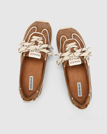 Womens | Absolute Wash/Leather Flat | Tan/Vanilla