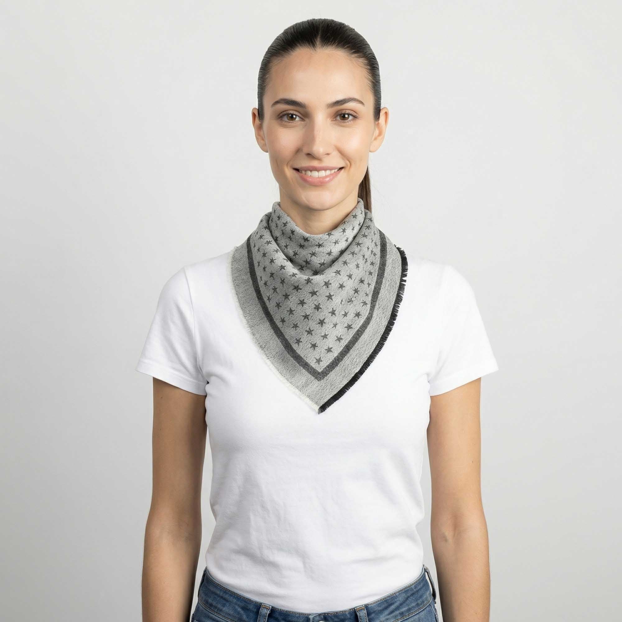 Unisex | Estelle Stars Bandana | Ivory / Black