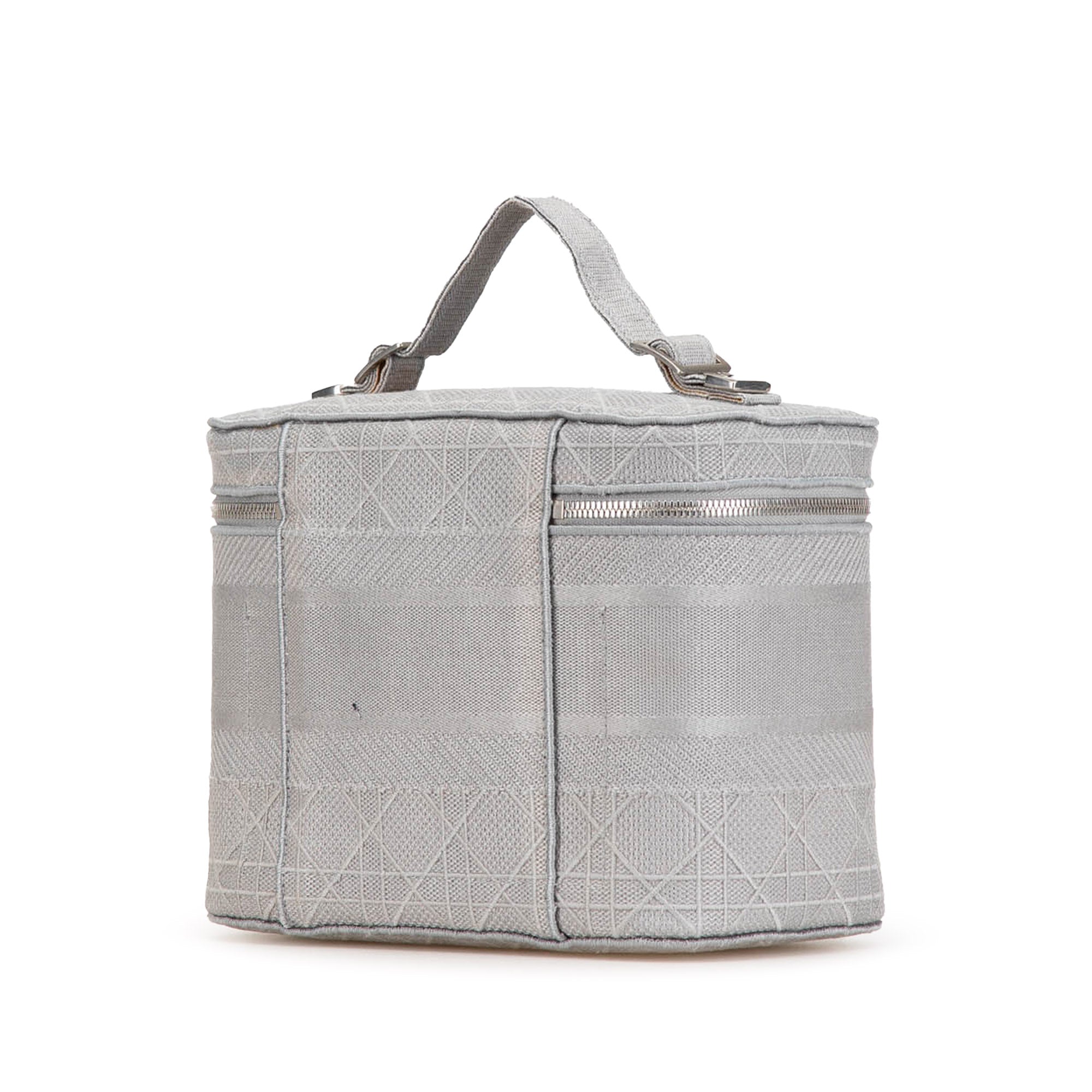 Dior | Pre-Owned Canvas Cannage Diortravel Vanity Case | Gray