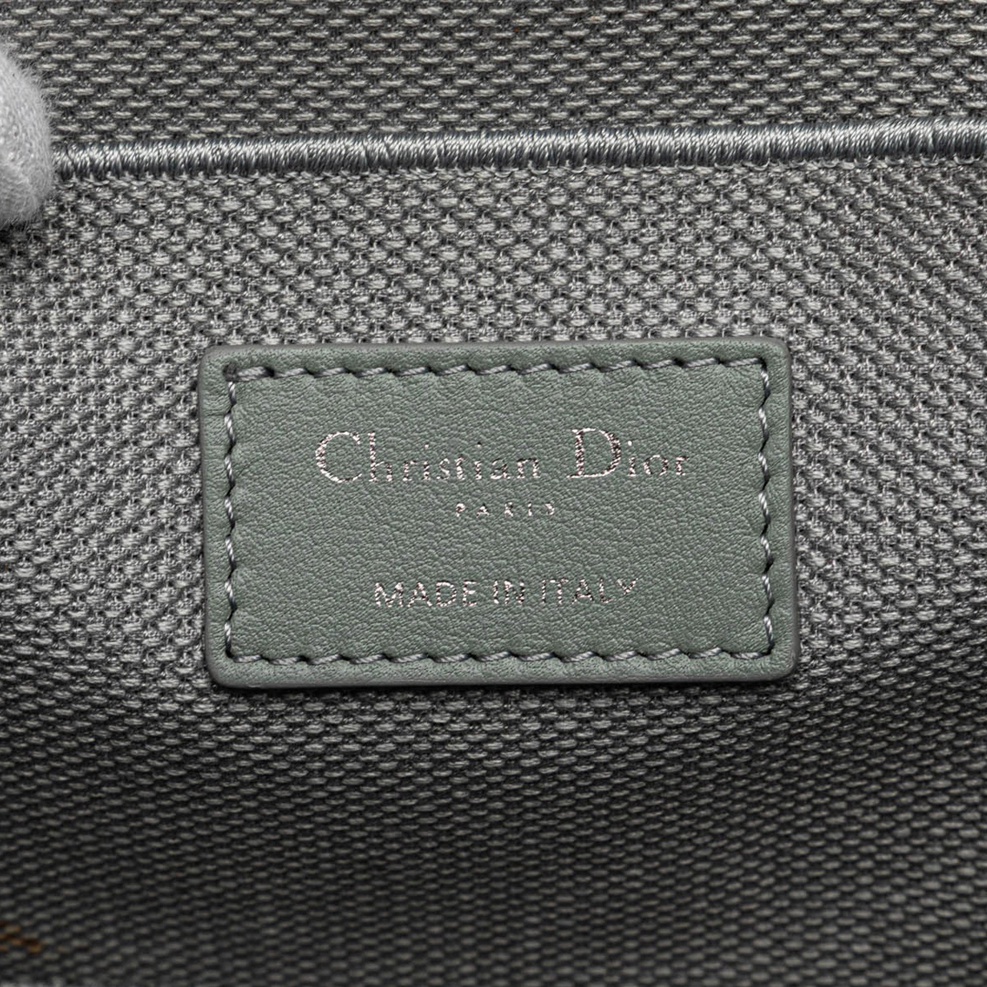 Dior | Pre-Owned Canvas Cannage Diortravel Vanity Case | Gray
