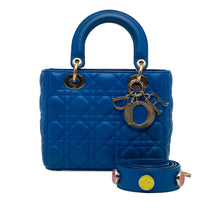 Dior | Pre-Owned Small Lambskin Cannage My ABC Lady | Blue/Dark Blue