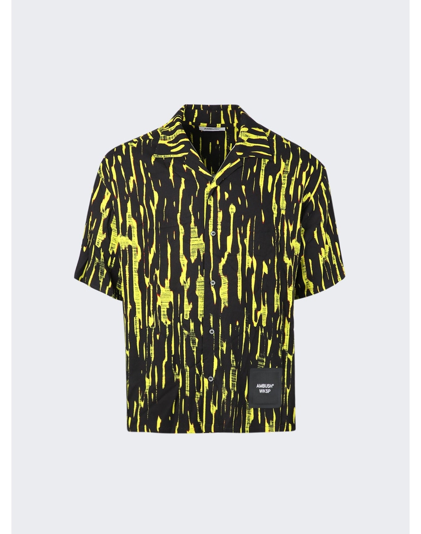 AMBUSH | Men | Bowling Allover Printed Shirt | Fluorescent Yellow