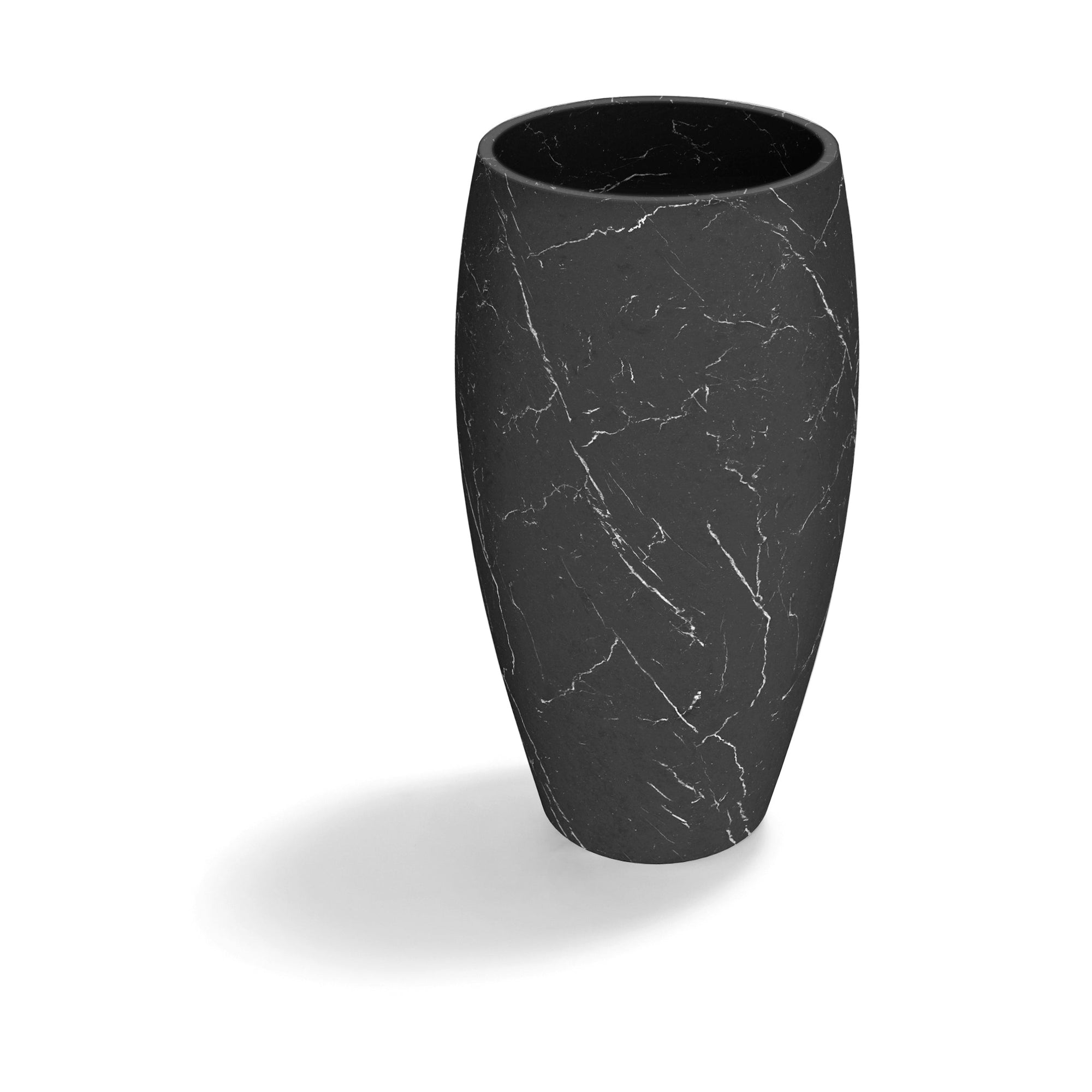 Forza Marble Vase | Black/White | Nero Marquina Marble