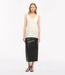Another Tomorrow Silk Tank in White – Silk Women's Top