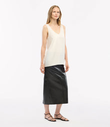 Another Tomorrow Silk Tank in White – Silk Women's Top