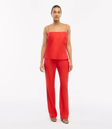 Another Tomorrow Silk Camisole in Red – Silk Women's Top