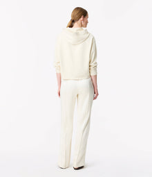 Another Tomorrow Cropped Hoodie in Parchment – Cotton Women's Top