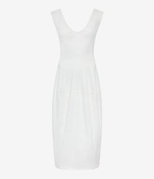 Another Tomorrow Seamed Dress in Off White – Viscose Women's Dress